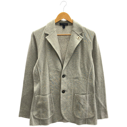 LARDINI Gray Cotton Boutonniere Milano Knit Jacket Size XS