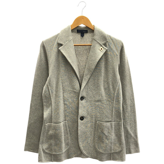 LARDINI Gray Cotton Boutonniere Milano Knit Jacket Size XS