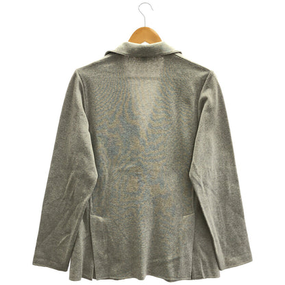 LARDINI Gray Cotton Boutonniere Milano Knit Jacket Size XS