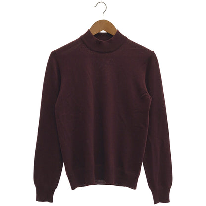 GRAN SASSO Bordeaux Wool Mock Neck Sweater Size 44