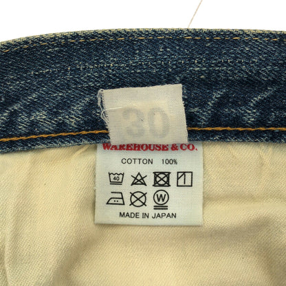 WAREHOUSE Lot.1105 Indigo Used Wash Tapered Jeans Size 30