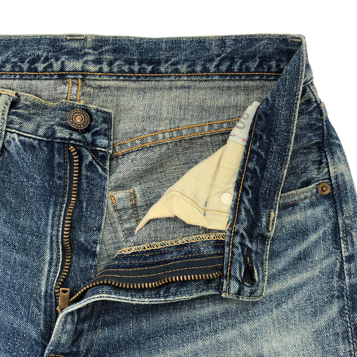 WAREHOUSE Lot.1105 Indigo Used Wash Tapered Jeans Size 30