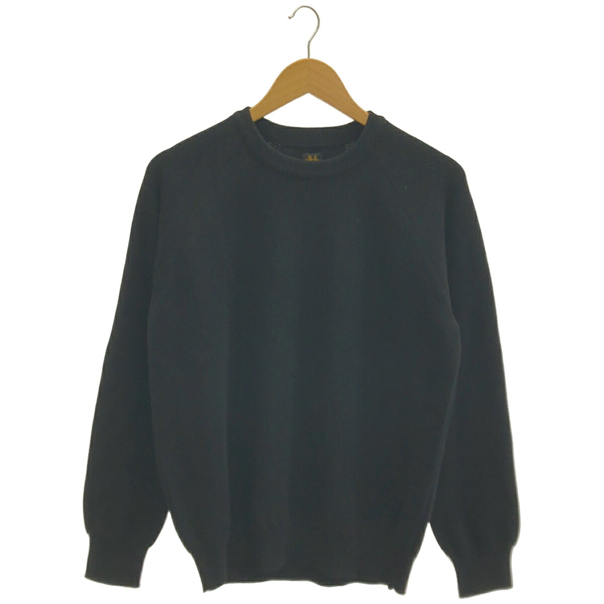 BATONER Black Hard Twist Wool Crew Neck Sweater Size 1