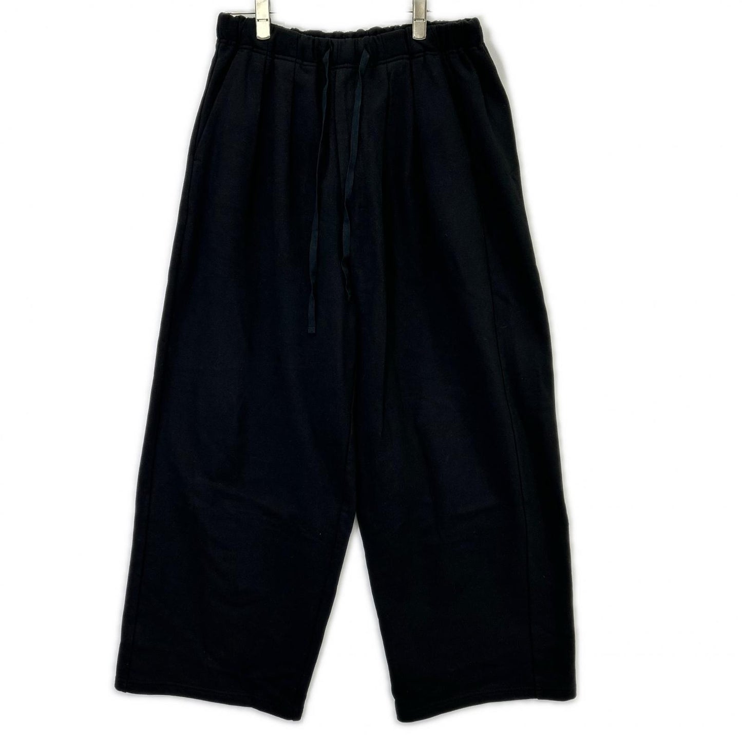 ANCELLM 26SS Black 2-Tuck Cotton Sweatpants Size 1