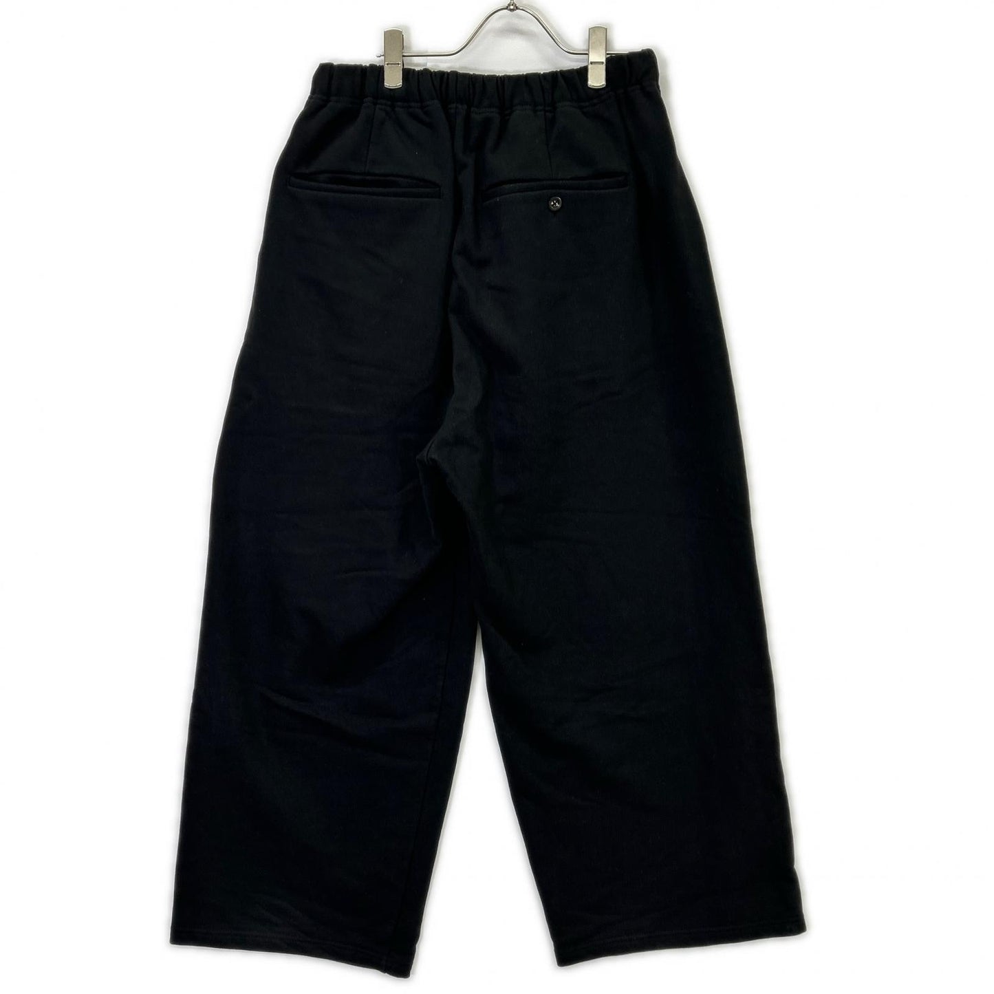 ANCELLM 26SS Black 2-Tuck Cotton Sweatpants Size 1