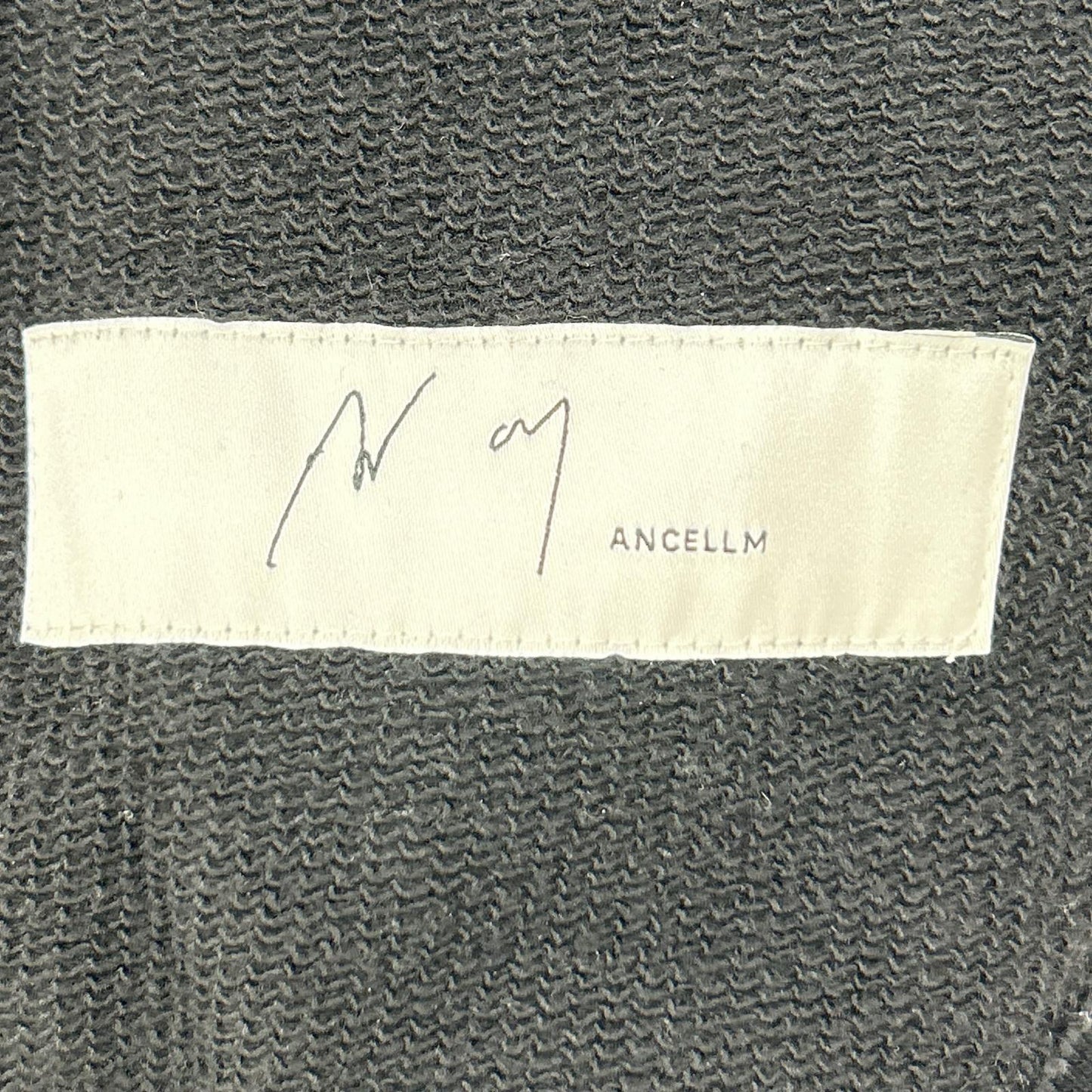 ANCELLM 26SS Black 2-Tuck Cotton Sweatpants Size 1