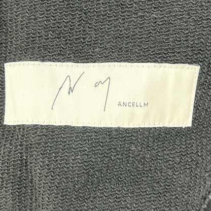 ANCELLM 26SS Black 2-Tuck Cotton Sweatpants Size 1