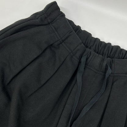 ANCELLM 26SS Black 2-Tuck Cotton Sweatpants Size 1
