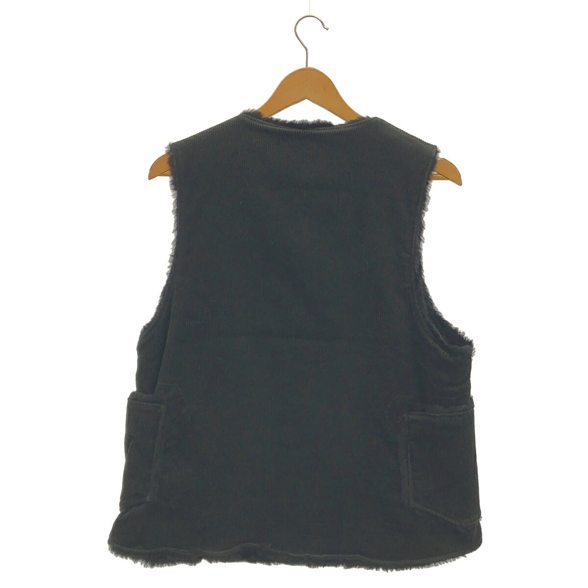 Engineered Garments Black Corduroy Boa Over Vest Size S
