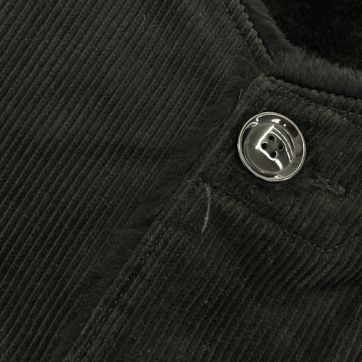 Engineered Garments Black Corduroy Boa Over Vest Size S