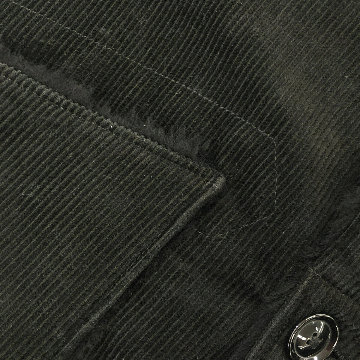 Engineered Garments Black Corduroy Boa Over Vest Size S