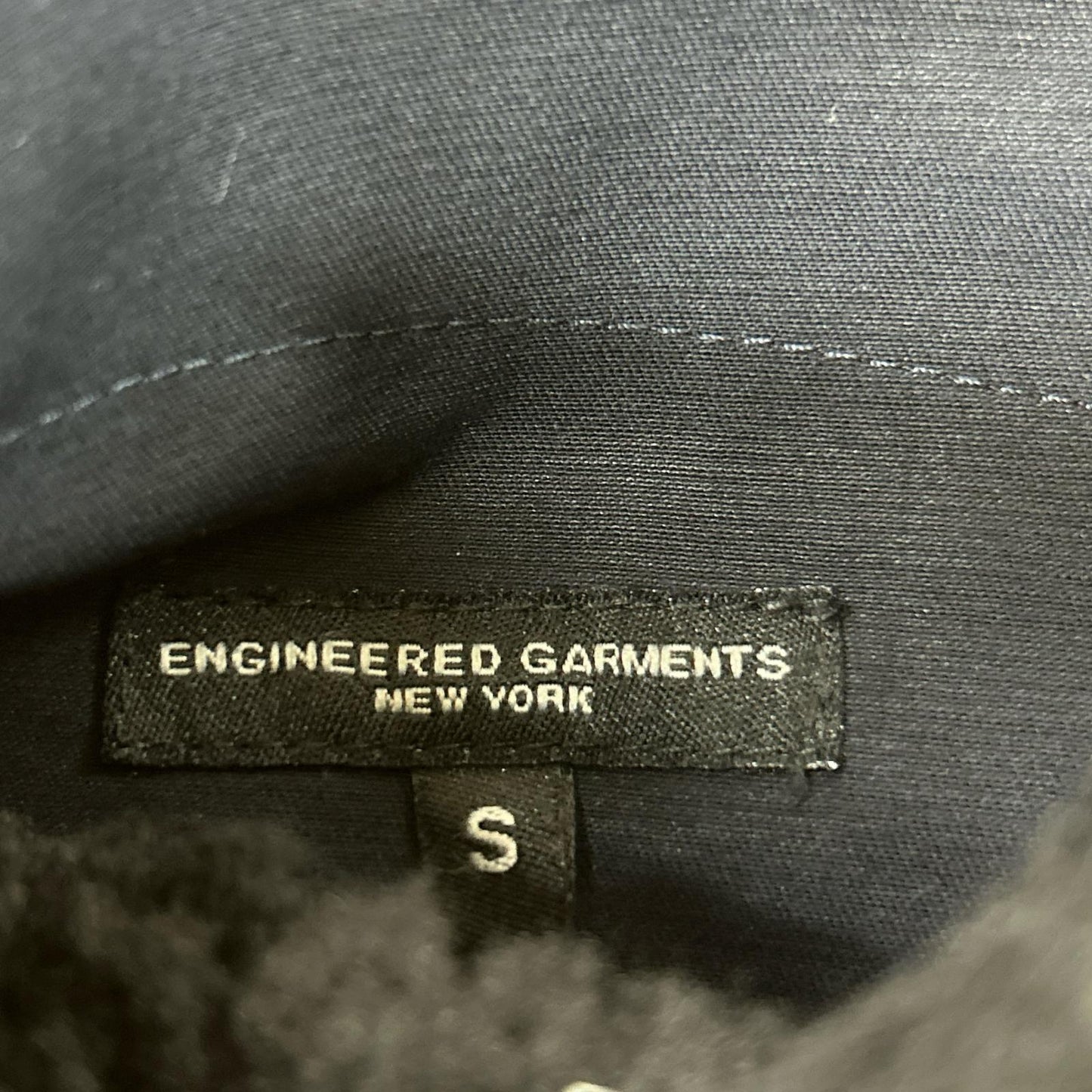 Engineered Garments Navy Cotton Boa Over Vest Size S