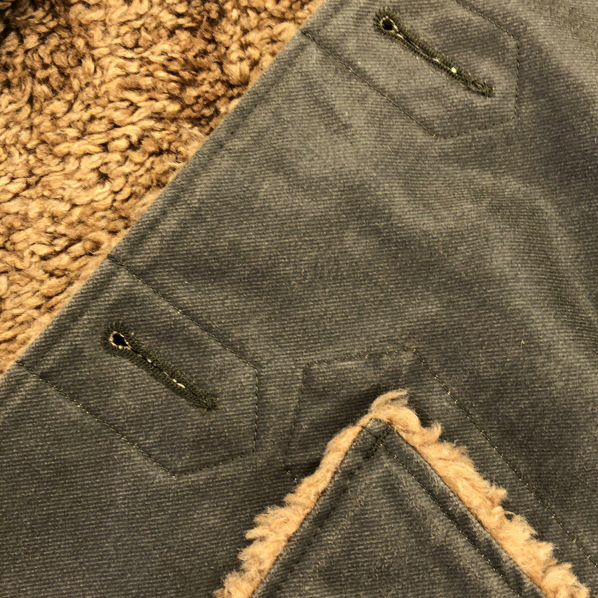 Engineered Garments Brown/Beige Cotton Boa Over Vest Size S