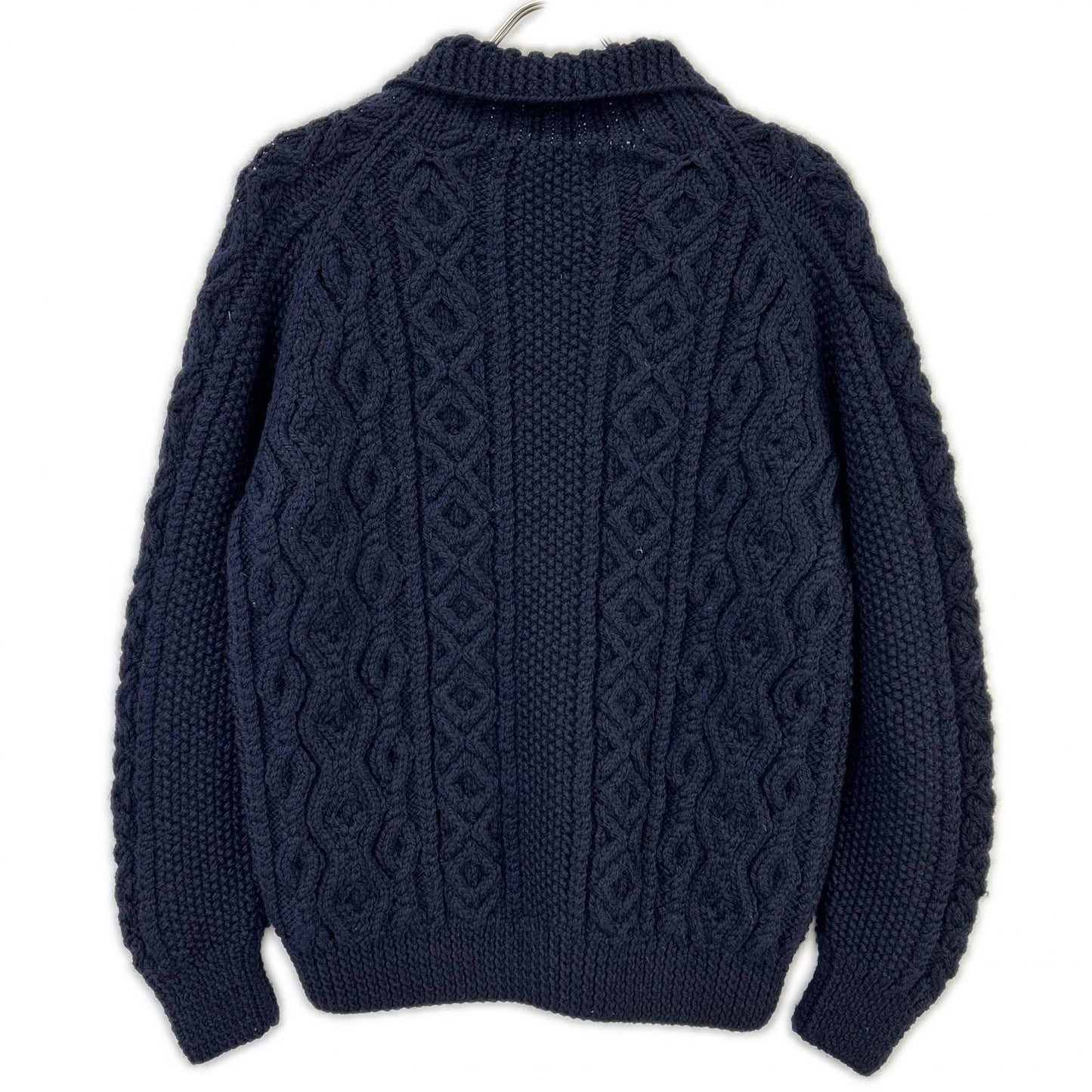 Inverallan Navy Wool Lumber Cardigan Made in Scotland