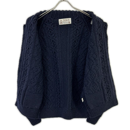 Inverallan Navy Wool Lumber Cardigan Made in Scotland