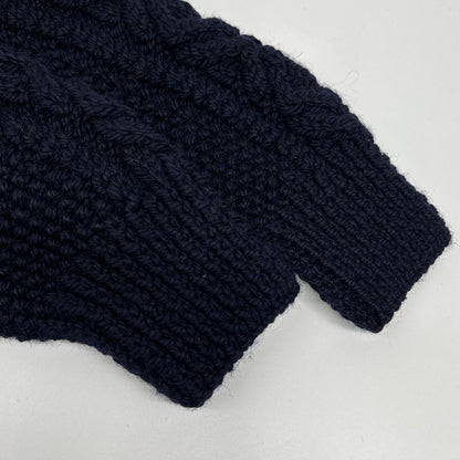 Inverallan Navy Wool Lumber Cardigan Made in Scotland