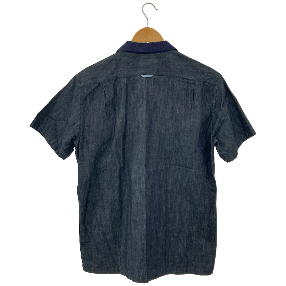 KENNETH FIELD Charcoal Cotton Chambray Collar Shirt Size S