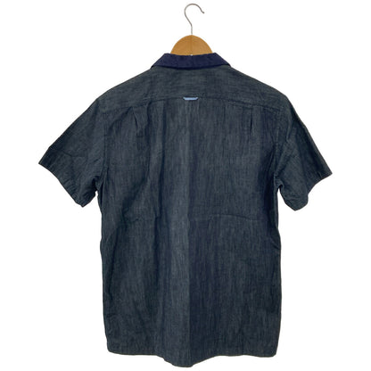 KENNETH FIELD Charcoal Cotton Chambray Collar Shirt Size S