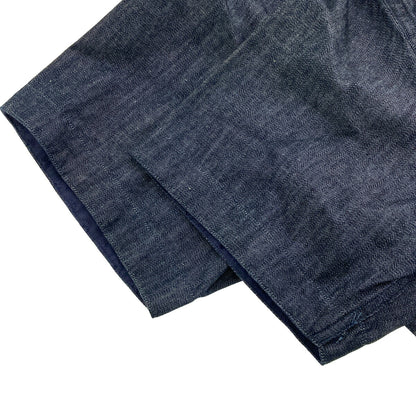 KENNETH FIELD Charcoal Cotton Chambray Collar Shirt Size S
