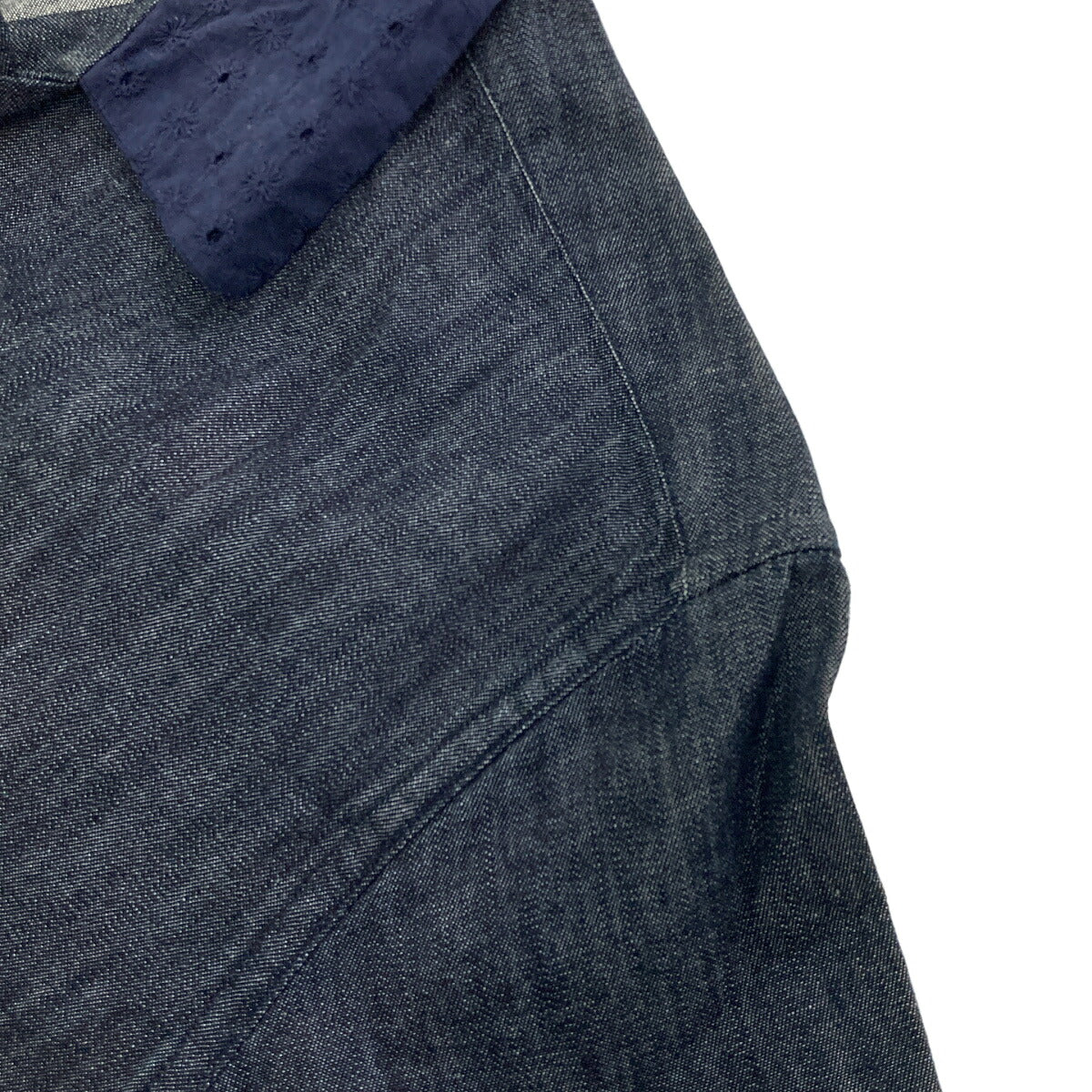 KENNETH FIELD Charcoal Cotton Chambray Collar Shirt Size S