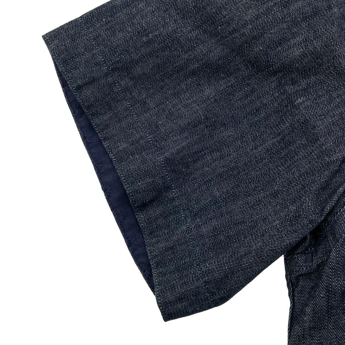 KENNETH FIELD Charcoal Cotton Chambray Collar Shirt Size S