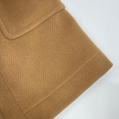 INVERTERE Joshua Ellis Wool Herringbone Coat Camel Size 36
