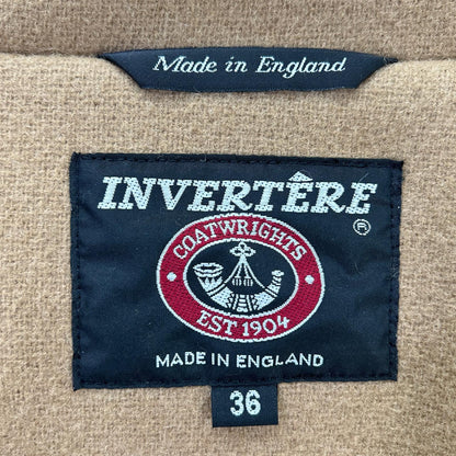 INVERTERE Joshua Ellis Wool Herringbone Coat Camel Size 36