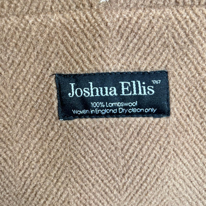 INVERTERE Joshua Ellis Wool Herringbone Coat Camel Size 36