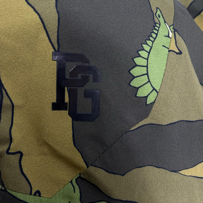 PEARLY GATES Brown Dinosaur Design Nylon Jacket Size 1