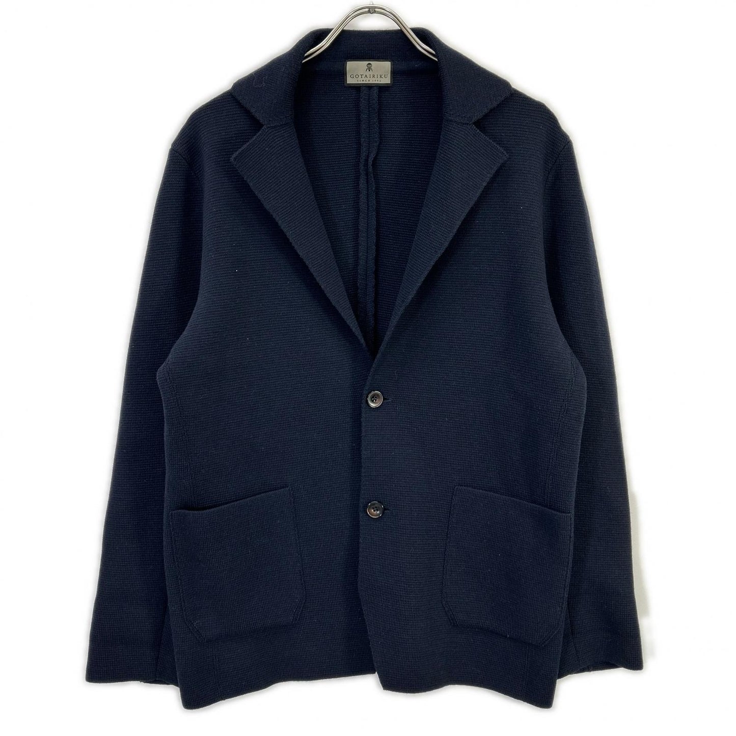 gotairiku Black Wool Milano Rib Knit Jacket Size L