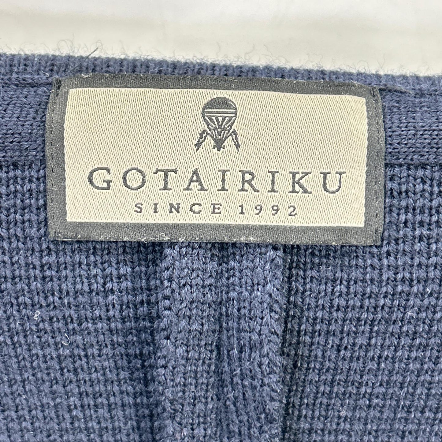 gotairiku Black Wool Milano Rib Knit Jacket Size L