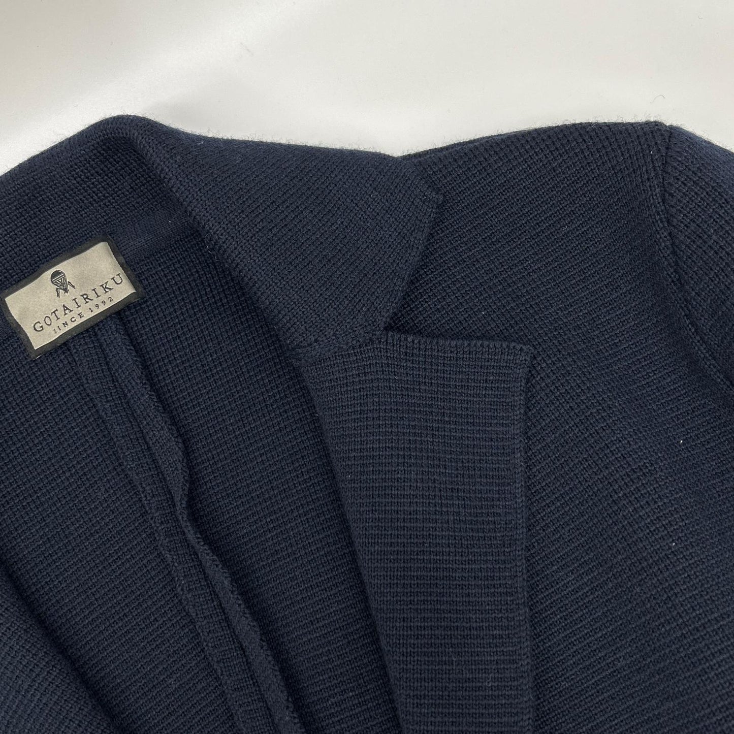 gotairiku Black Wool Milano Rib Knit Jacket Size L