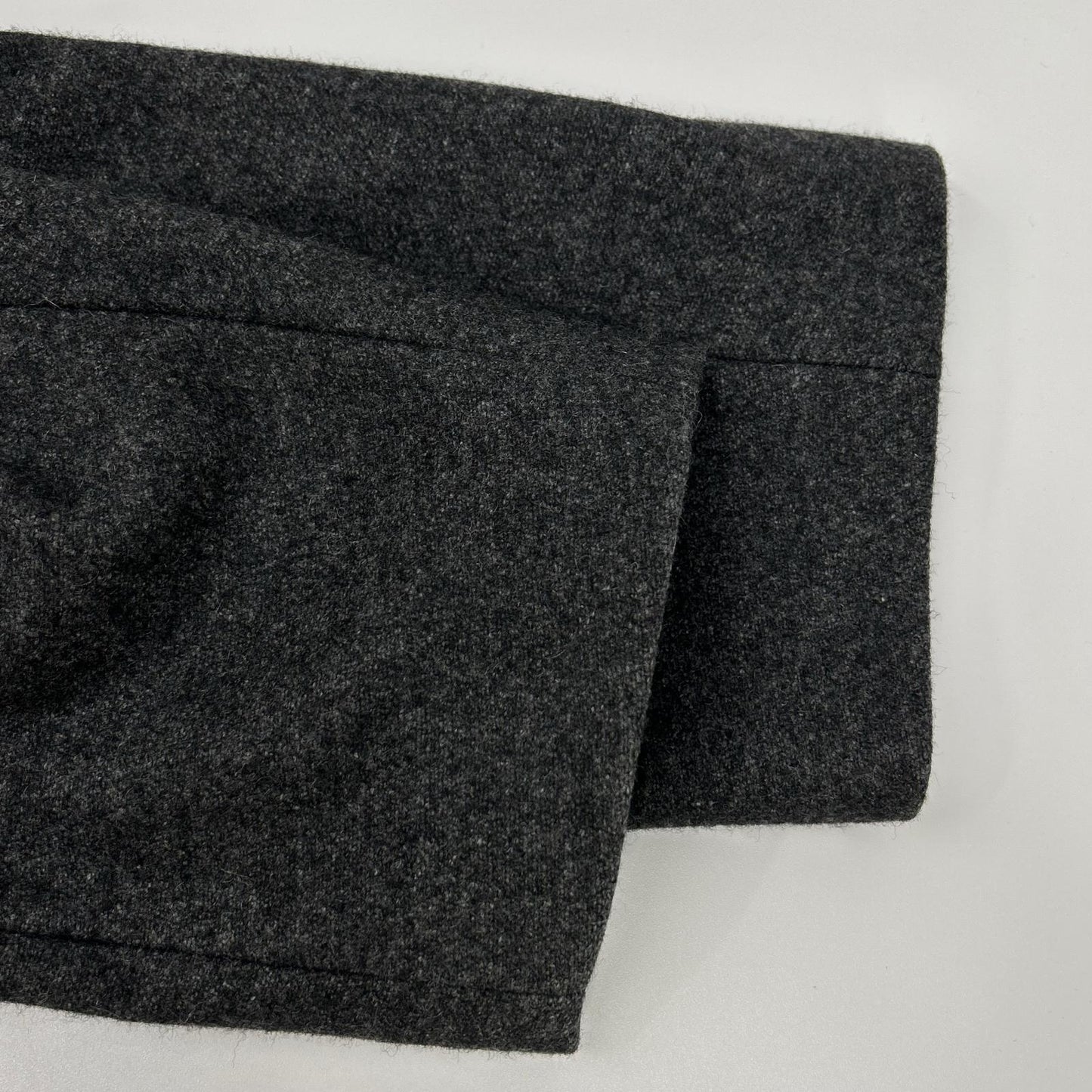 hevo Charcoal Double-Breasted Belted Wool Coat Size 48
