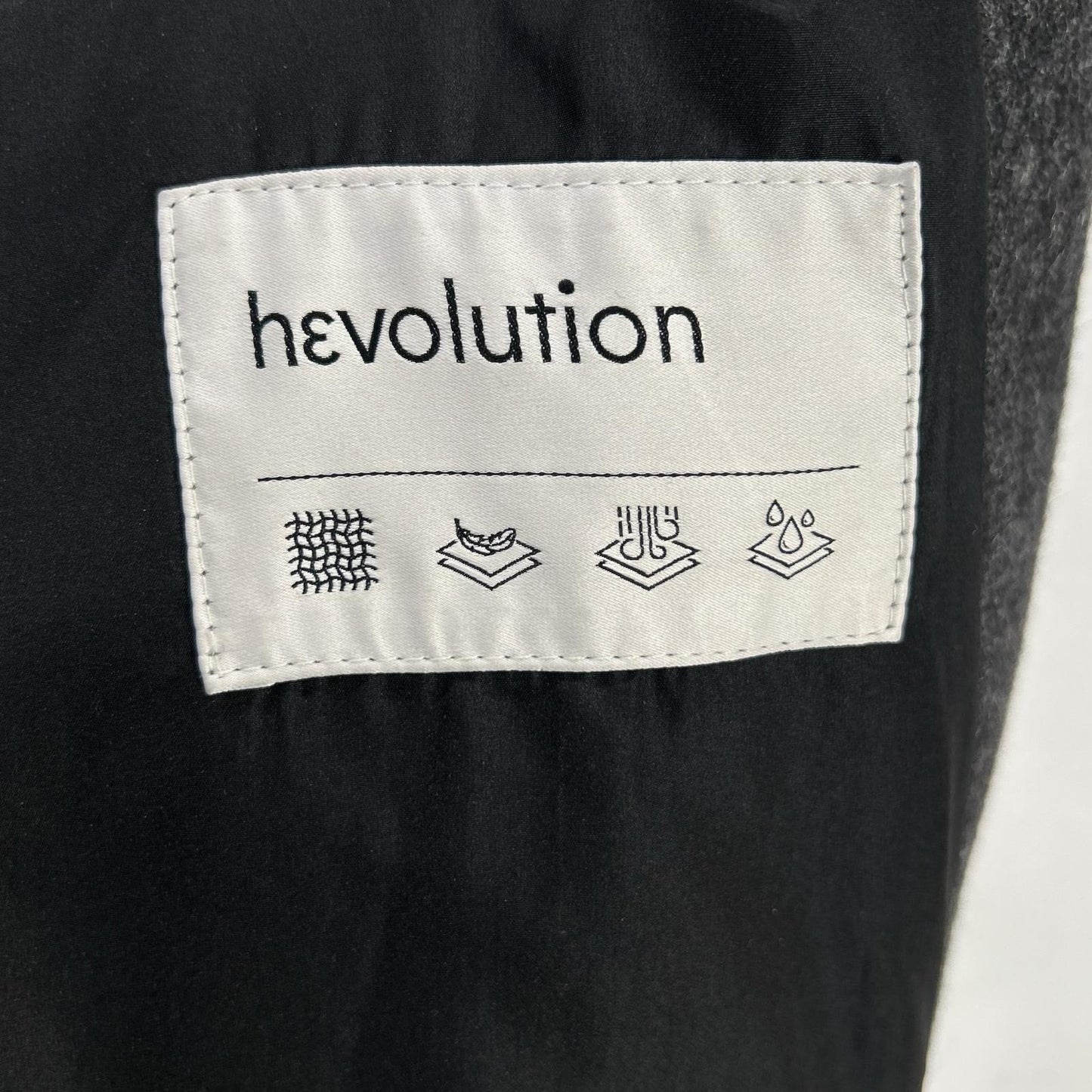hevo Charcoal Double-Breasted Belted Wool Coat Size 48