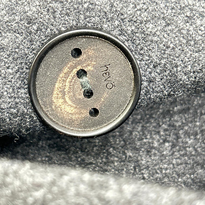 hevo Charcoal Double-Breasted Belted Wool Coat Size 48