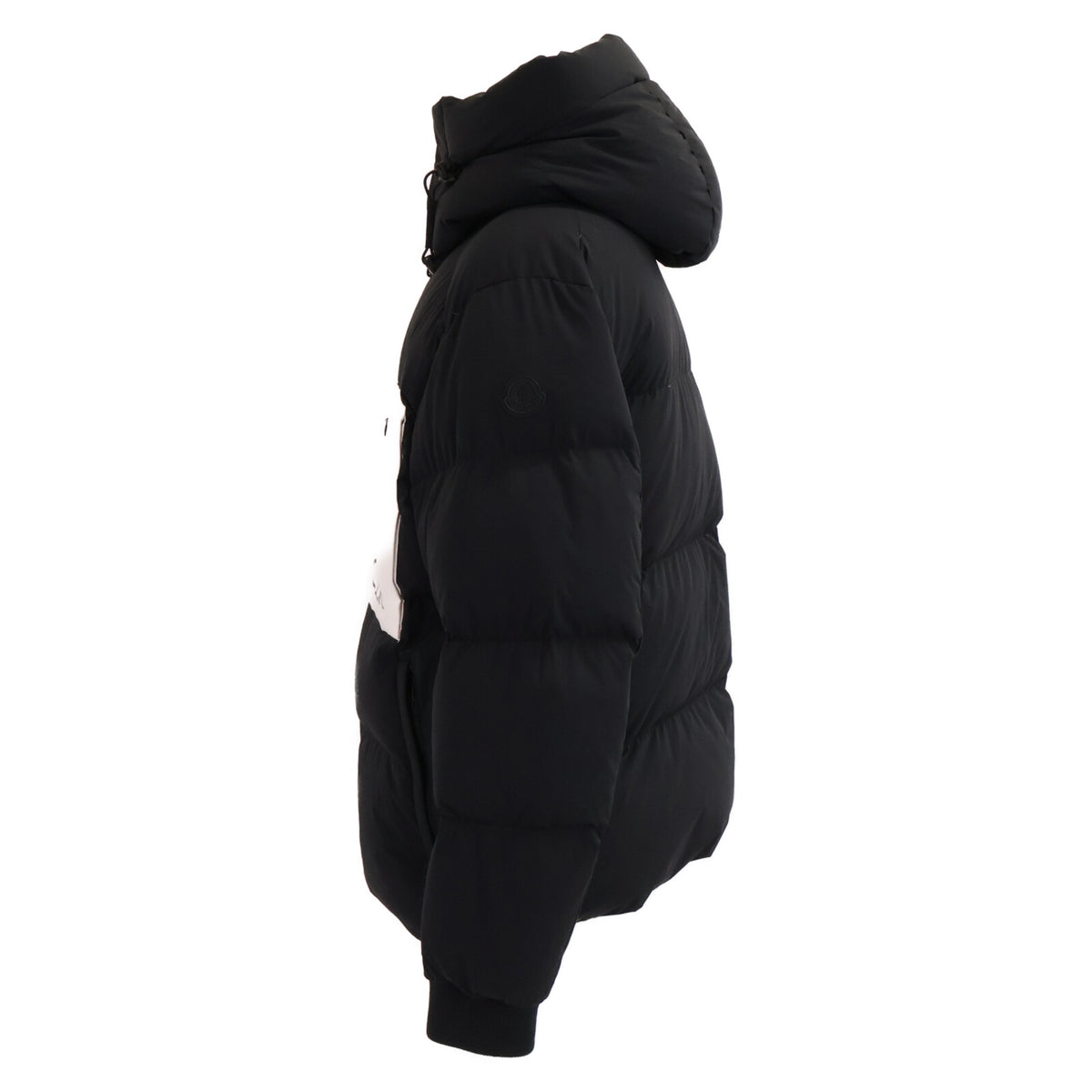 MONCLER AMBOISE Front Logo Hooded Nylon Jacket Black Size 3
