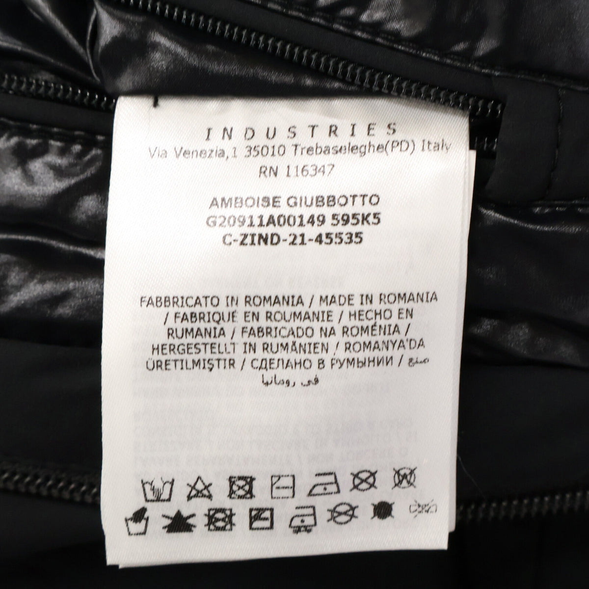 MONCLER AMBOISE Front Logo Hooded Nylon Jacket Black Size 3