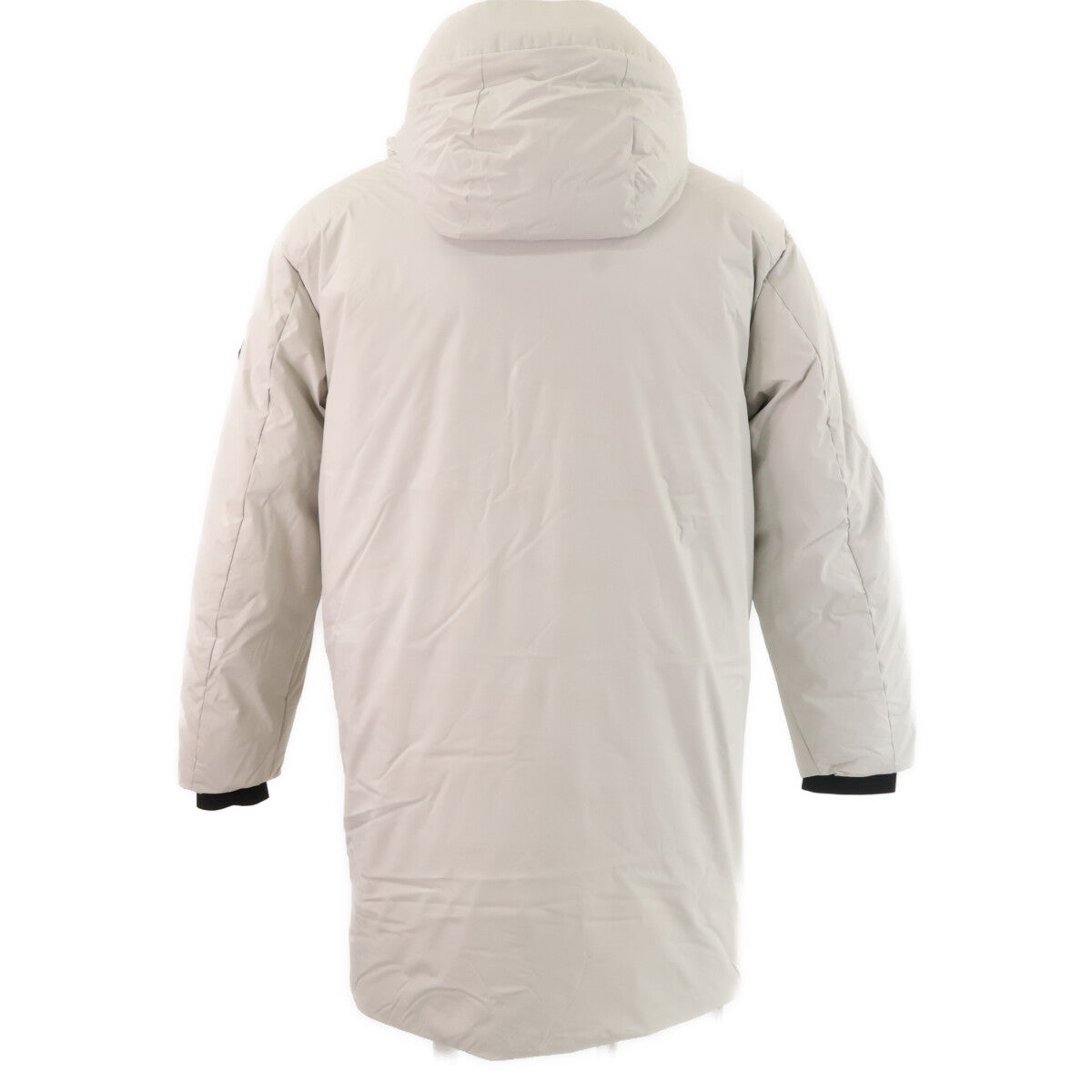 MONCLER 23 Aberden Embossed Logo Hooded Coat Grey Size 0