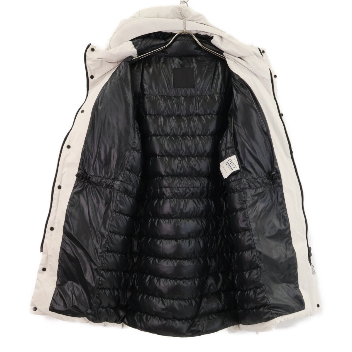 MONCLER 23 Aberden Embossed Logo Hooded Coat Grey Size 0
