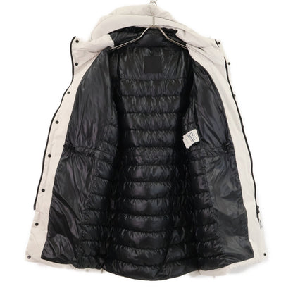 MONCLER 23 Aberden Embossed Logo Hooded Coat Grey Size 0