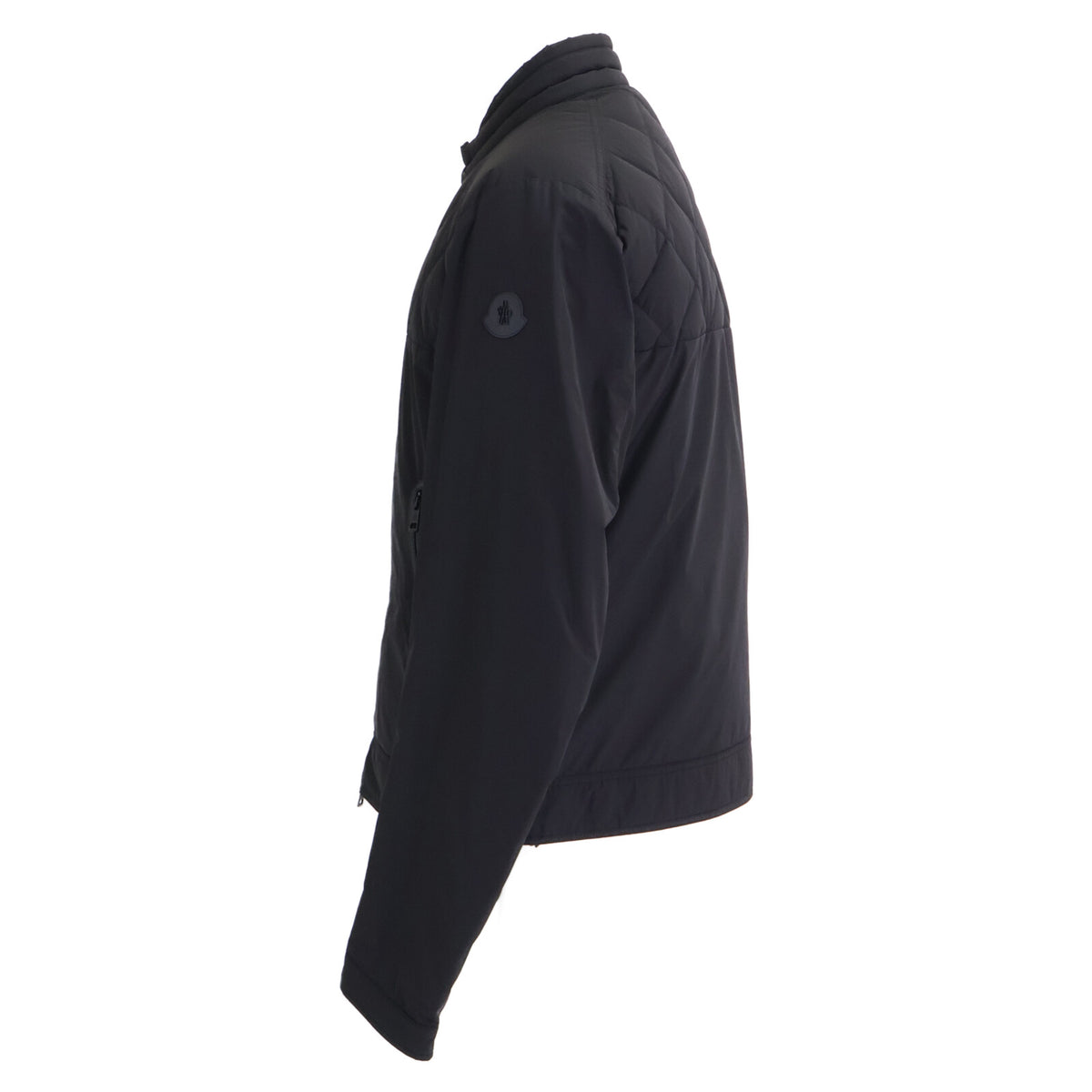 MONCLER VIVIES Quilted Panel Down Jacket Black Size 2