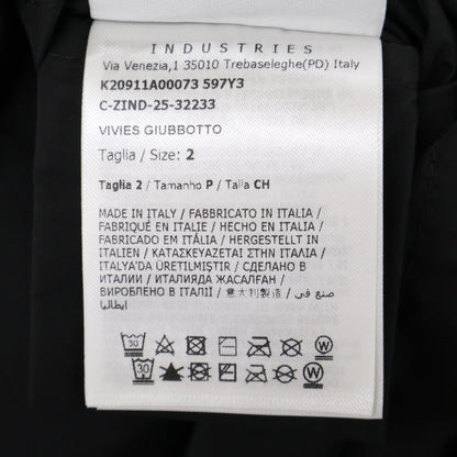 MONCLER VIVIES Quilted Panel Down Jacket Black Size 2