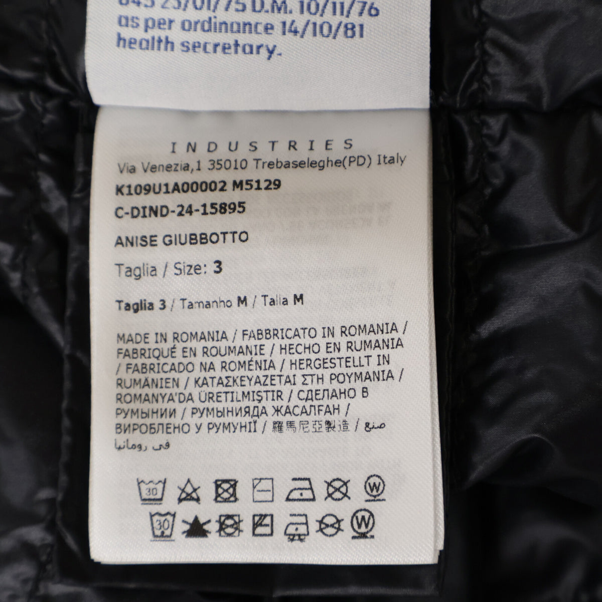 MONCLER GENIUS 7 FRAGMENT ANISE Logo Jacket Black Size 3