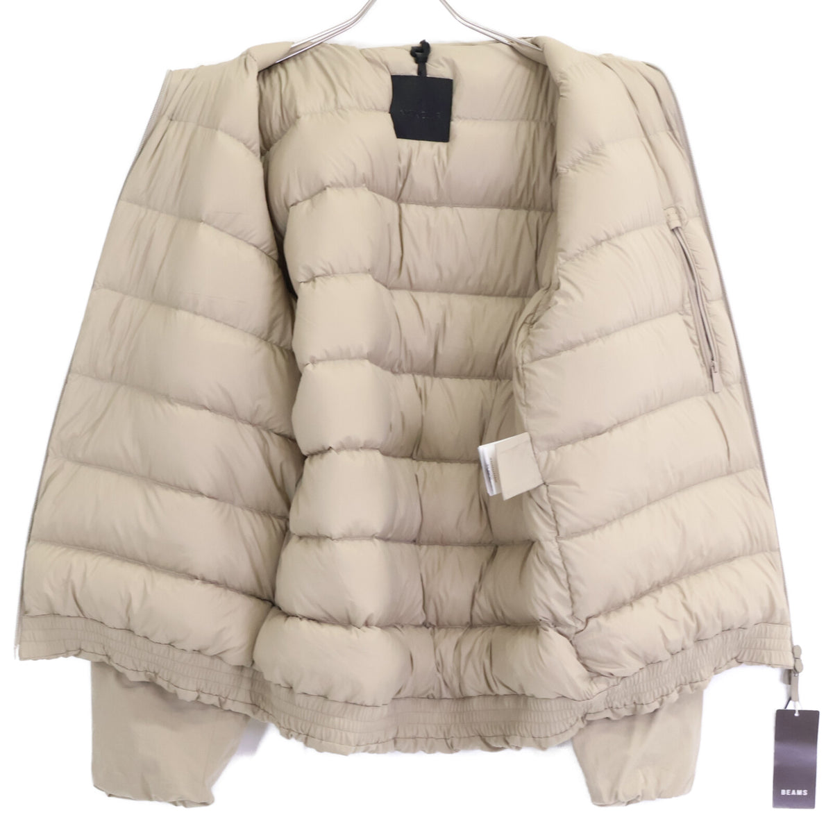 MONCLER NIBLES '24 Rubber Logo Patch Jacket Beige Size 3
