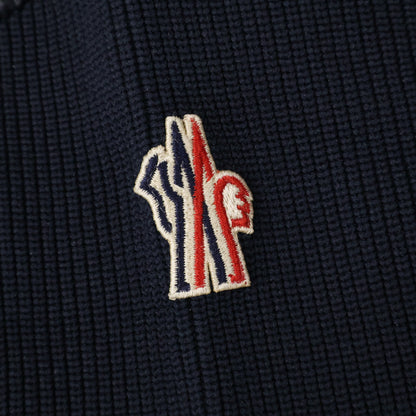 MONCLER GRENOBLE Nylon/Knit Hybrid Jacket Black/Navy Size M