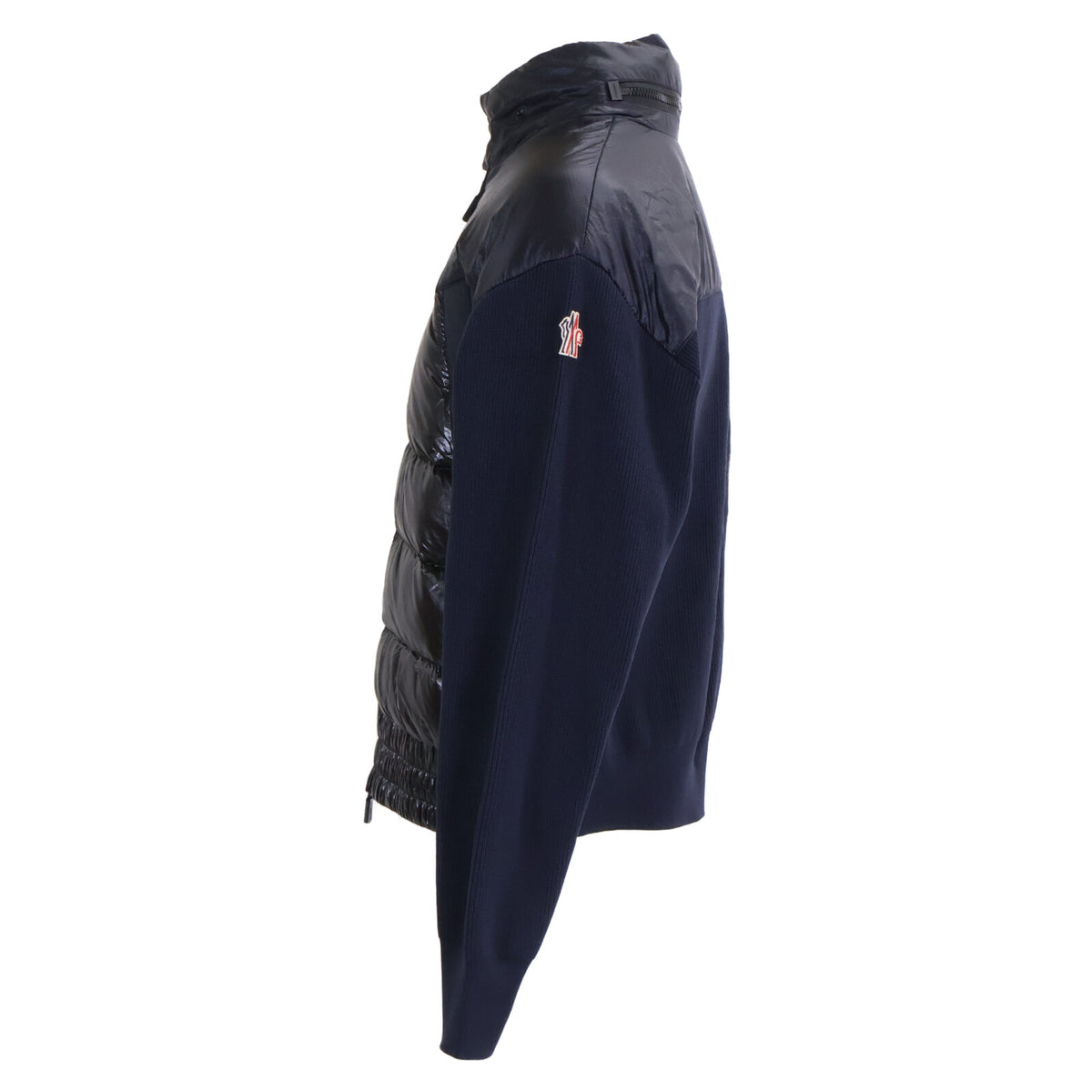 MONCLER GRENOBLE Nylon/Knit Hybrid Jacket Black/Navy Size M