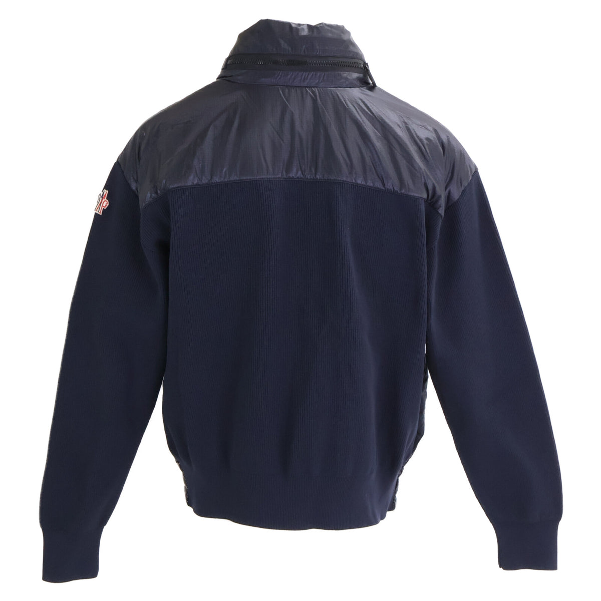 MONCLER GRENOBLE Nylon/Knit Hybrid Jacket Black/Navy Size M