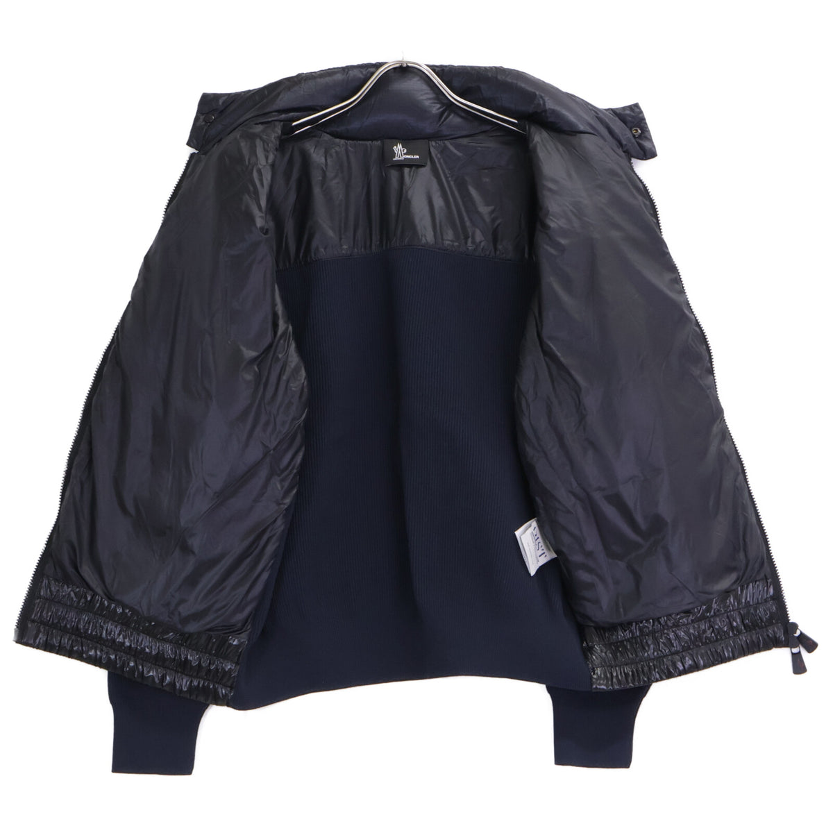 MONCLER GRENOBLE Nylon/Knit Hybrid Jacket Black/Navy Size M
