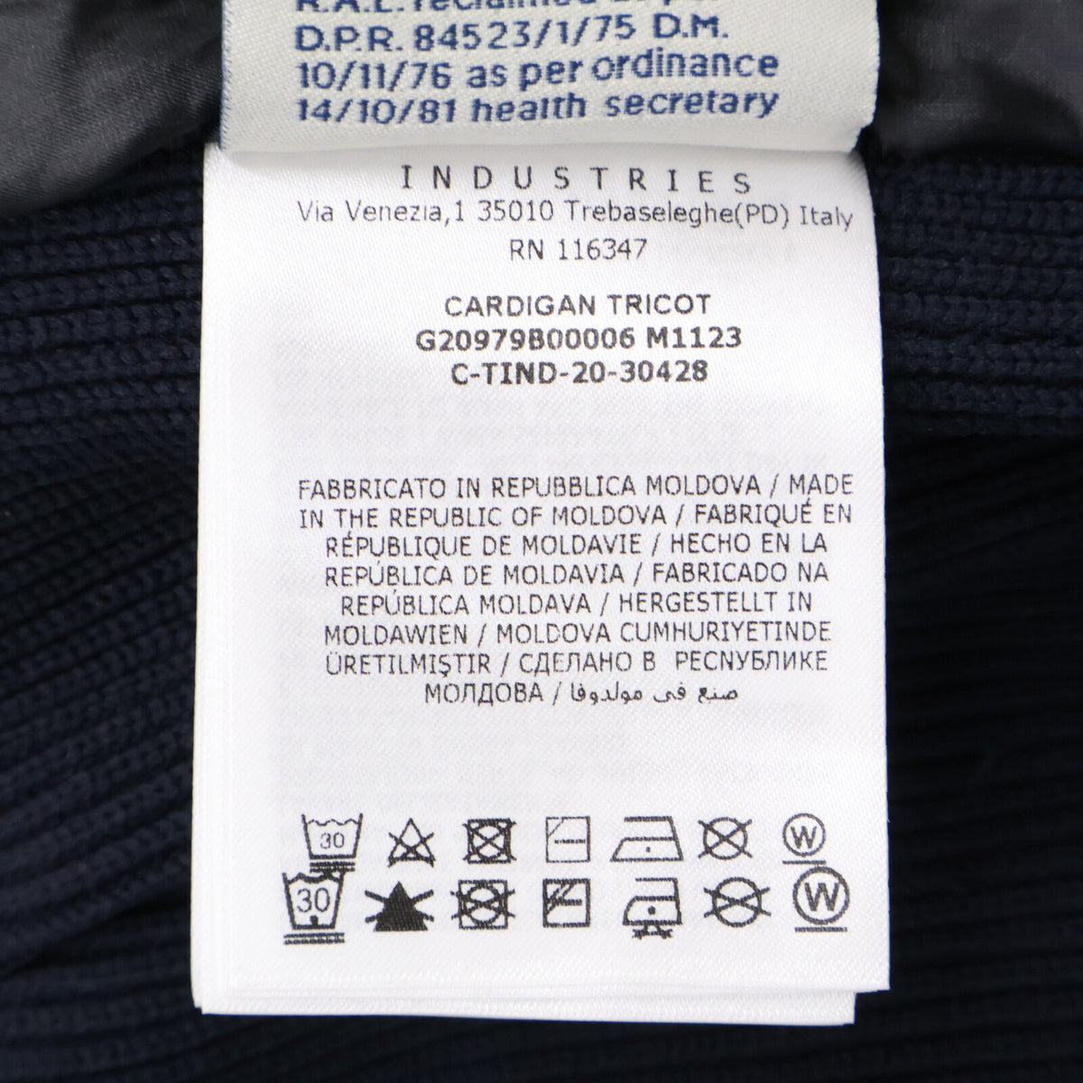 MONCLER GRENOBLE Nylon/Knit Hybrid Jacket Black/Navy Size M