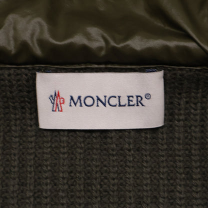 MONCLER CARDIGAN TRICOT Knit/Down Hooded Jacket Khaki Size L